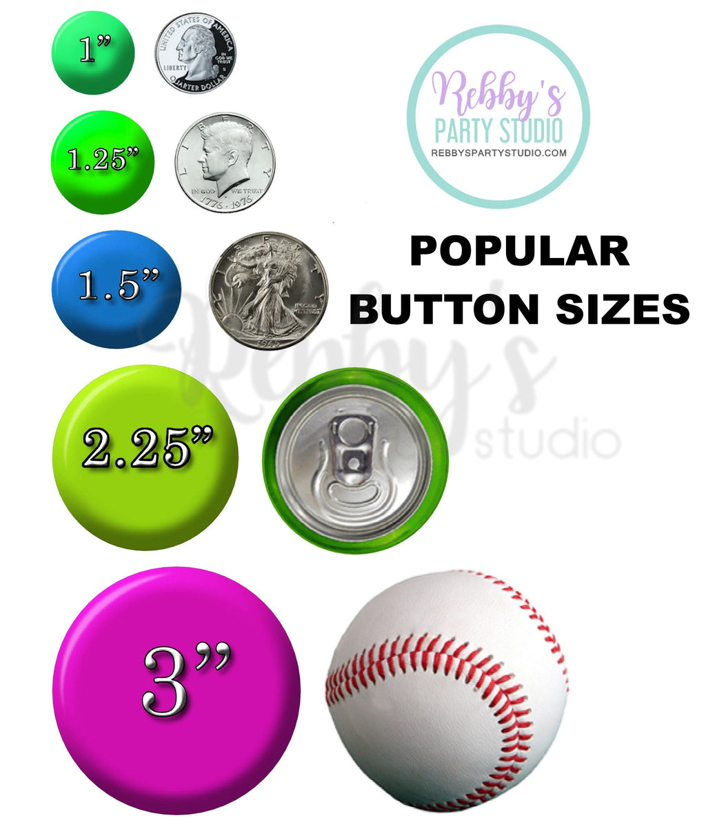 Bear Gender Reveal Party 1" inch Mini Pin Buttons Baby Shower Favors Pink Bear Blue Bear