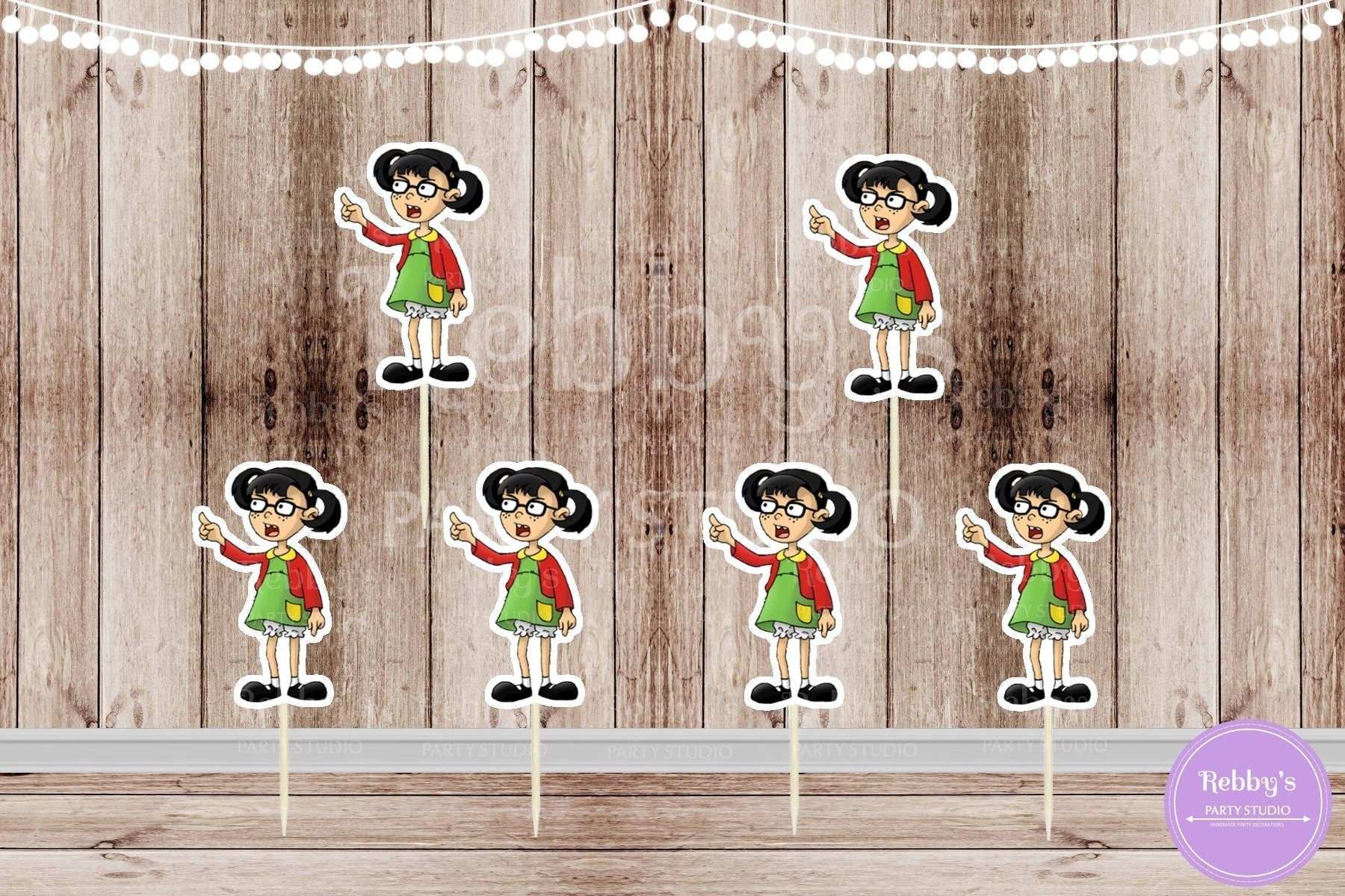 Chilindrina Party - Set of 12 Chilindrina Inspired Cupcake Toppers