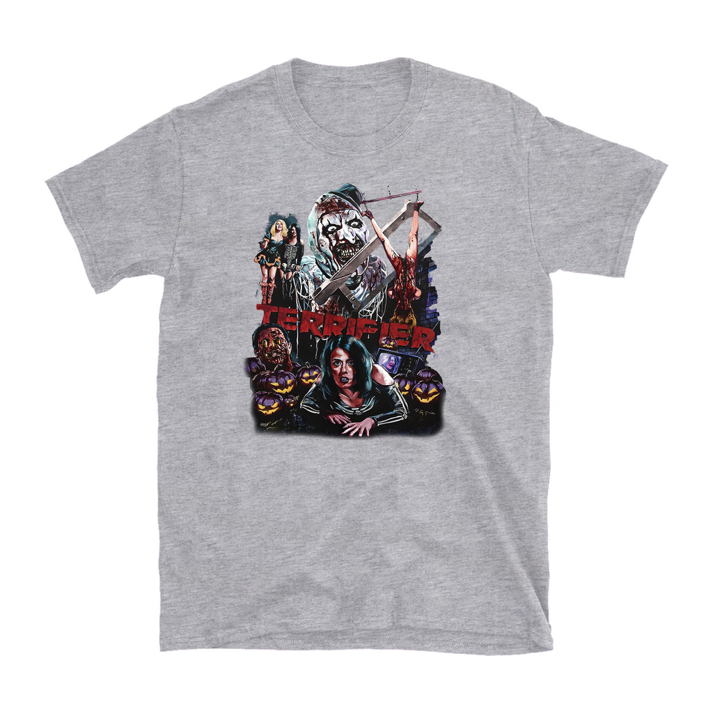 Horror Movie Graphic Tee - Spooky Modern Halloween Shirt