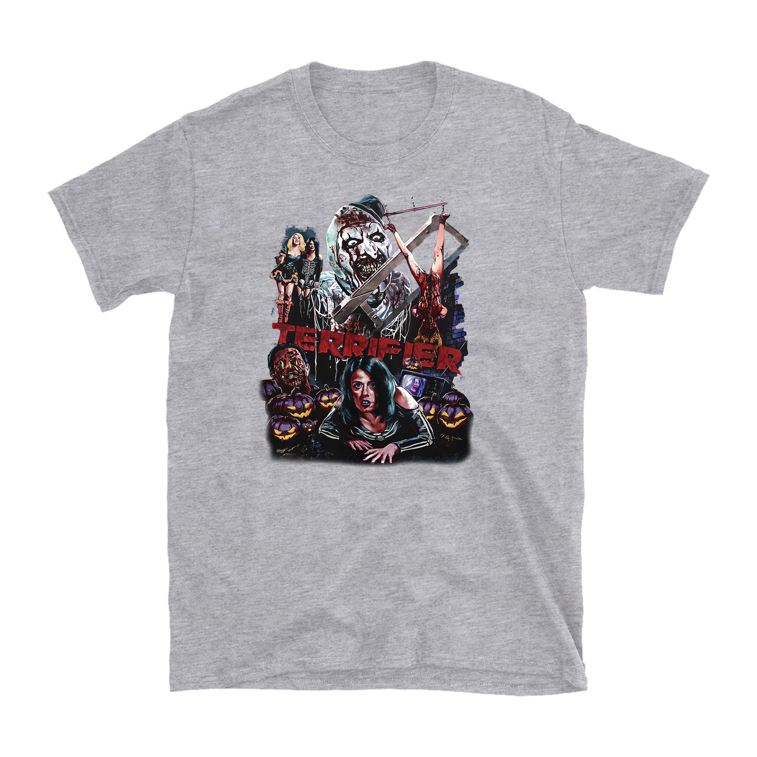 Horror Movie Graphic Tee - Spooky Modern Halloween Shirt