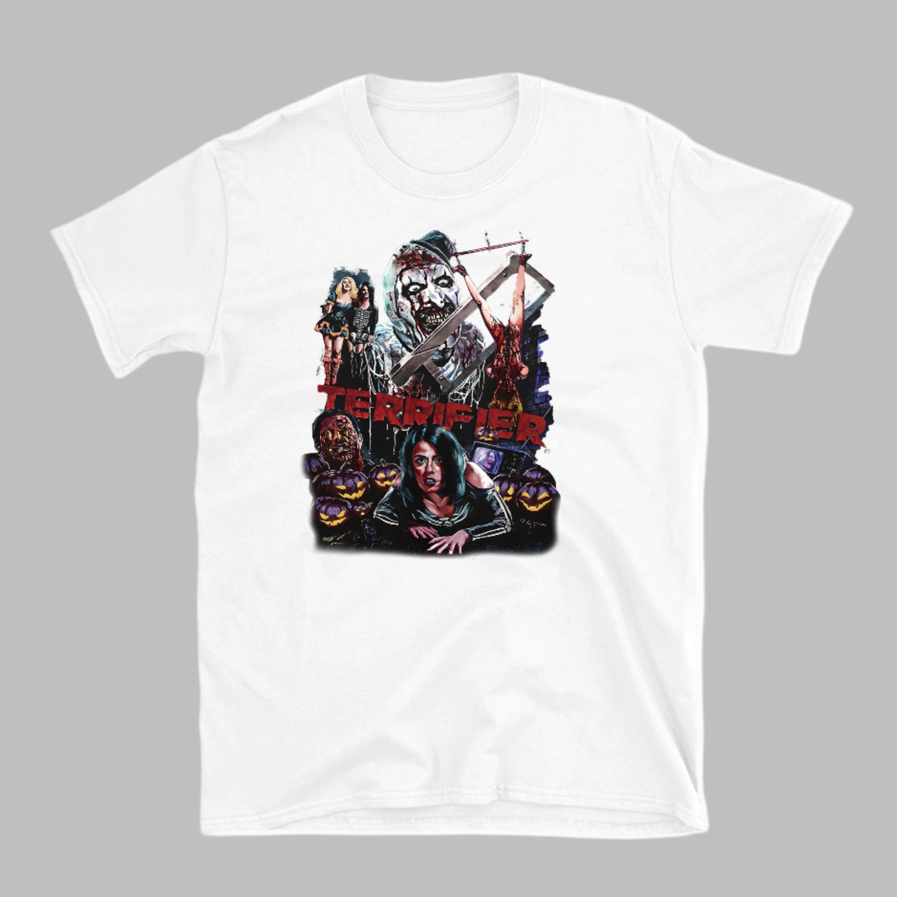 Horror Movie Graphic Tee - Spooky Modern Halloween Shirt