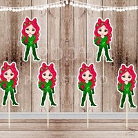 Superhero Villain Girl Party - Set of 12 Poison Ivy Girls Inspired Cupcake Toppers