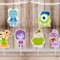Monsters Theme Party - Set of 12 Assorted Monsters Inspired Cupcake Toppers