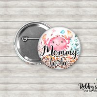 Ocean Friends Baby Shower Party, Personalized Pin Buttons, Under the Sea Mermaid Friends Name Badges