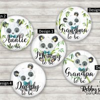 Panda Baby Shower Pin Button: Personalized Badges