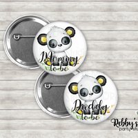 Panda Baby Shower Pin Button: Personalized Mommy To Be