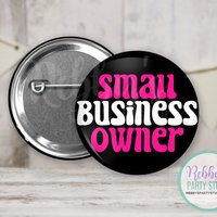 Small Business Owner Retro Pin Button Badge
