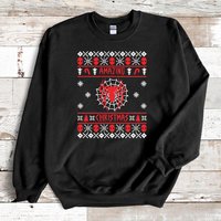 Spider Web Ugly Christmas Sweater, Unisex Holiday Party Sweatshirt
