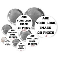 Personalized Pins, Custom Buttons, Any Logo, Image, or Photo