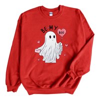 Be My Boo Ghost Crewneck Sweatshirt | Valentine Design | Unisex Gildan