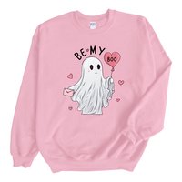 Be My Boo Ghost Crewneck Sweatshirt | Valentine Design | Unisex Gildan