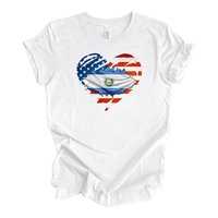 Salvadoran American Heart Graphic T-Shirt