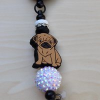 Beaded Badge Reel | Animal ID Holder | Retractable Clip | Nurse Teacher Work Accessory