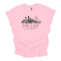 Oak Cliff Texas Graphic Tee, Dallas Skyline Shirt