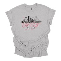 Oak Cliff Texas Graphic Tee, Dallas Skyline Shirt
