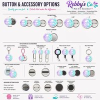 Personalized Pins, Custom Buttons, Any Logo, Image, or Photo