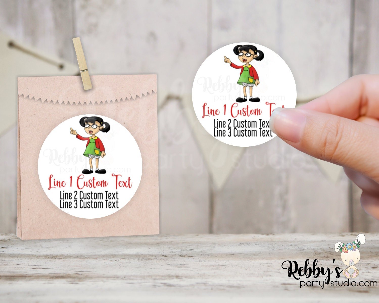 Chilindrina Birthday Personalized Round Sticker