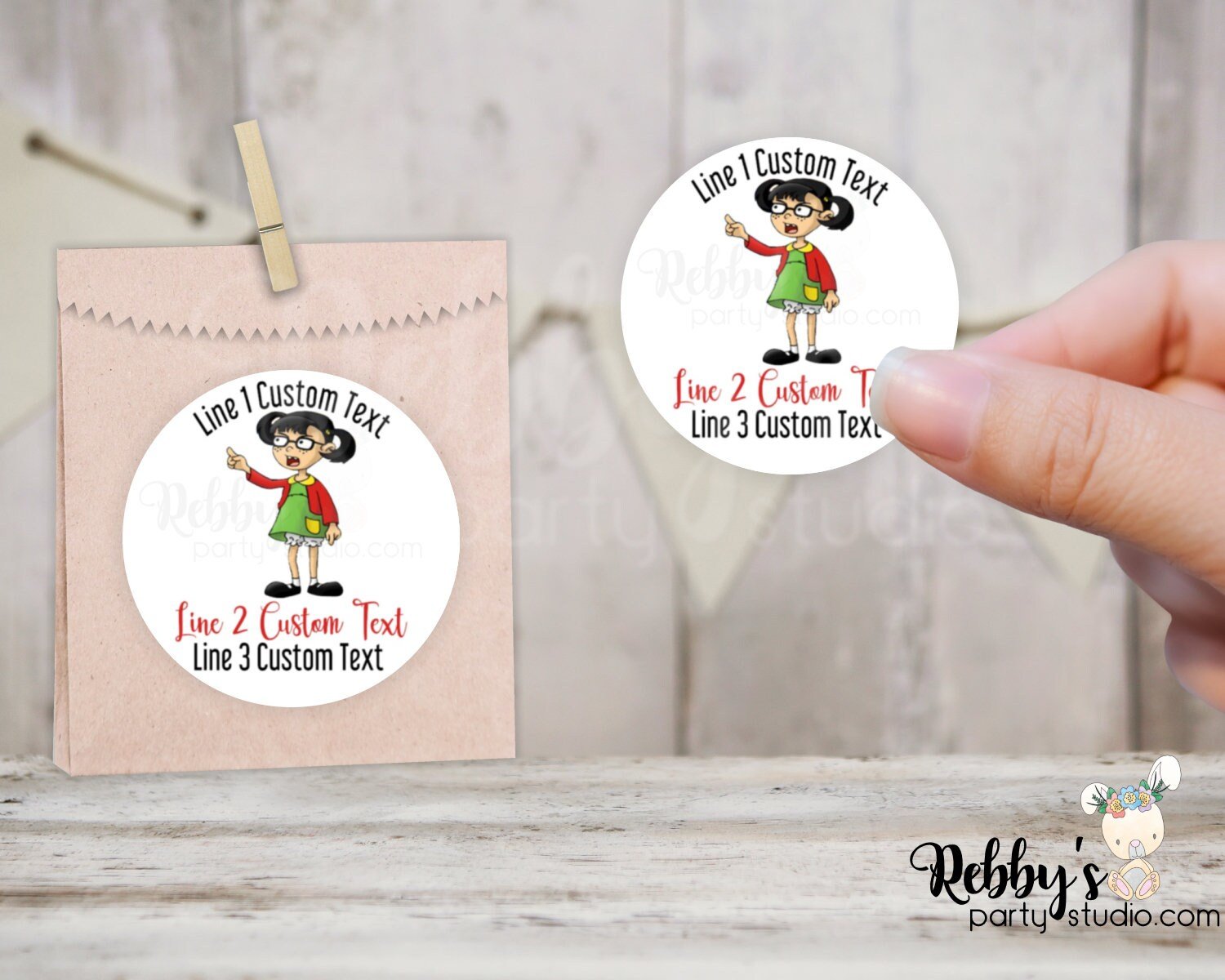 Chilindrina Birthday Personalized Round Sticker