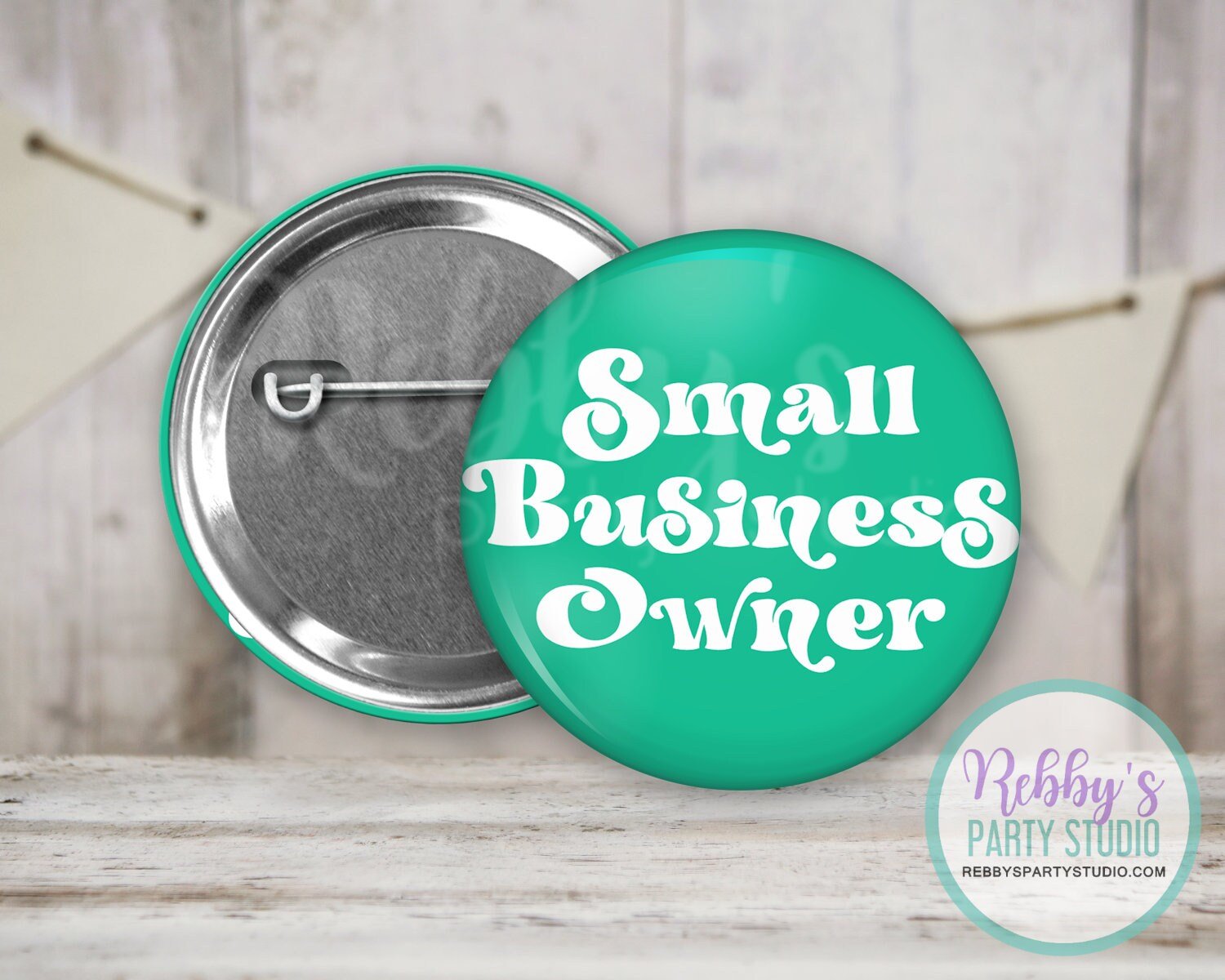 Small Business Owner Trendy Pin Button Badge