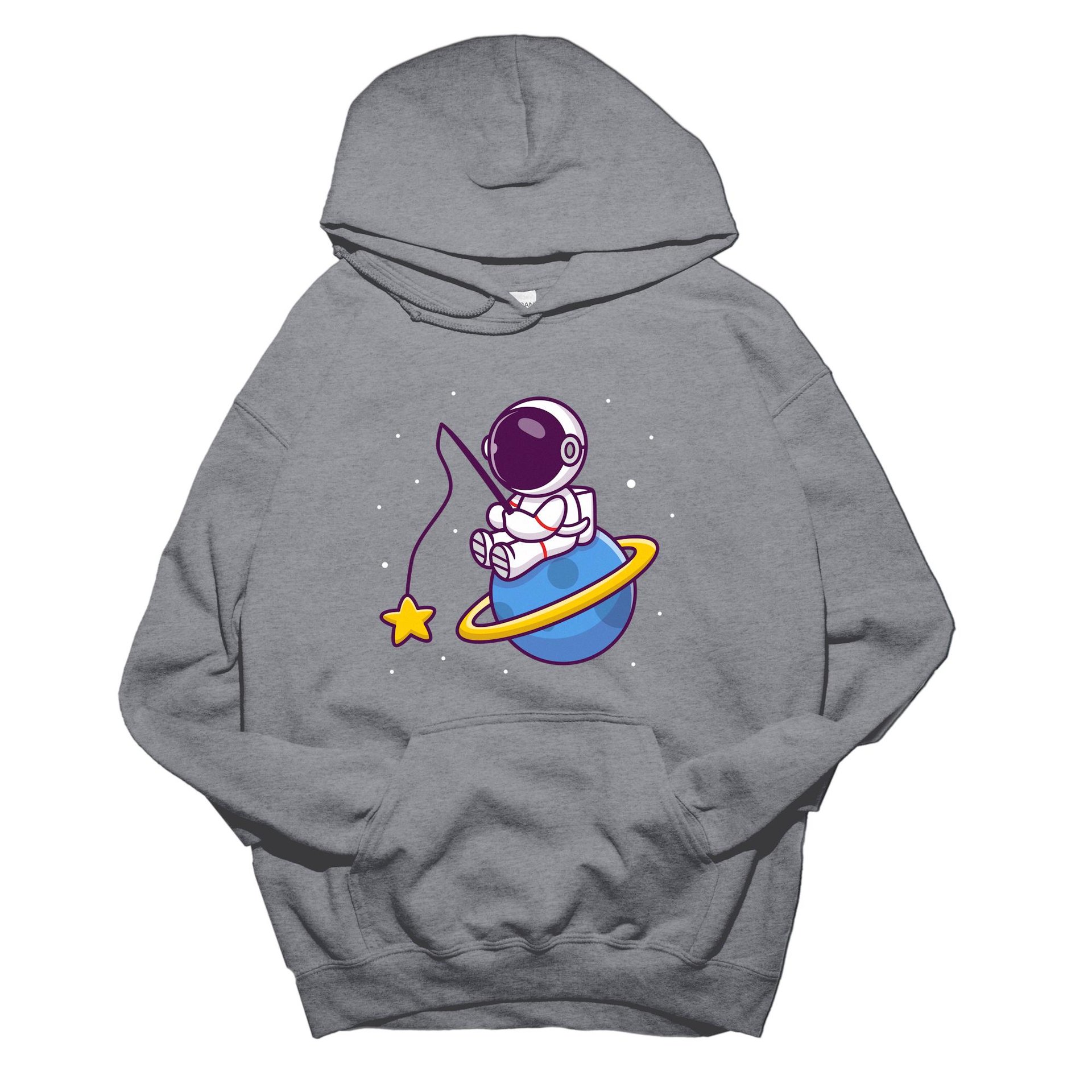 Astronaut Fishing in Space Hoodie