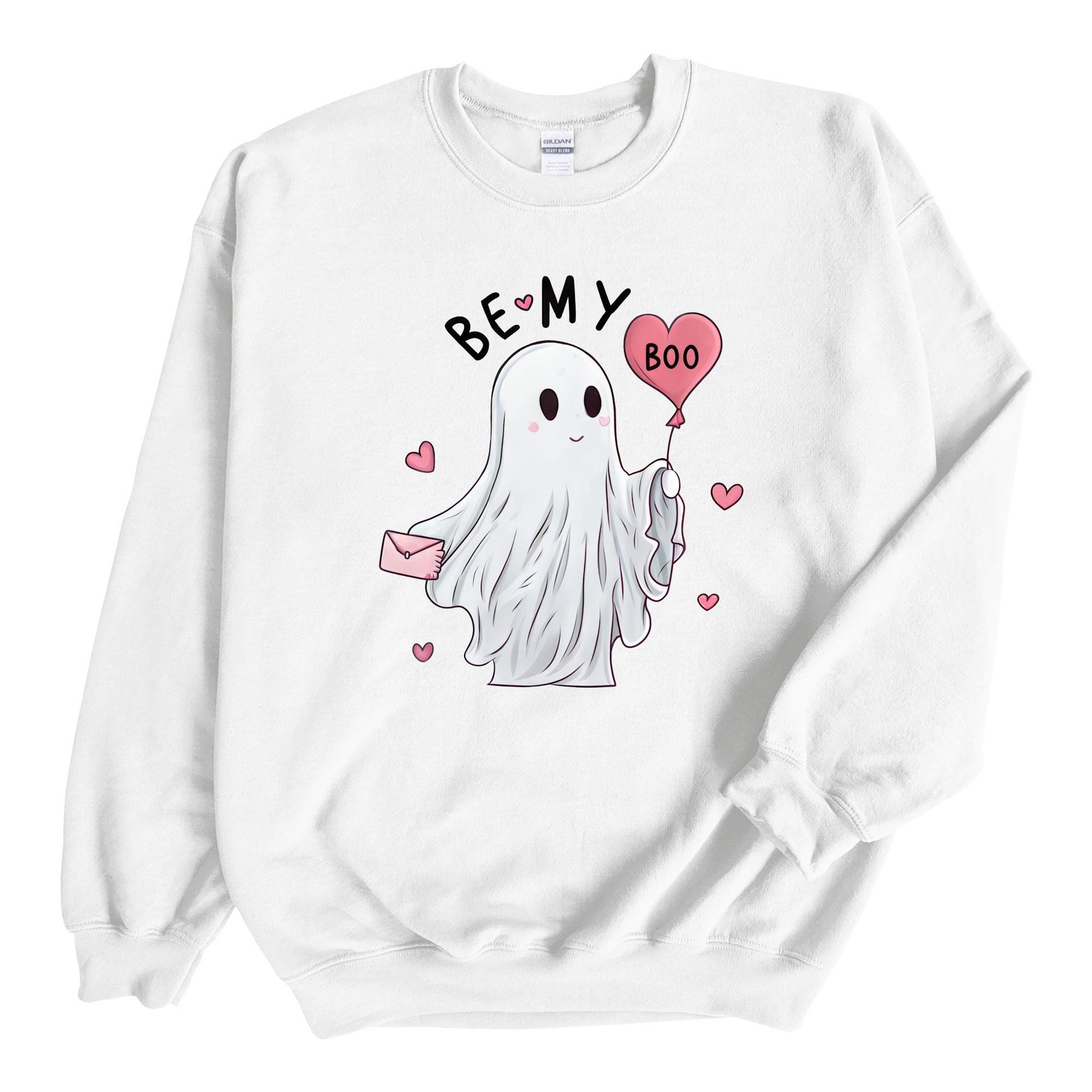 Be My Boo Ghost Crewneck Sweatshirt | Valentine Design | Unisex Gildan