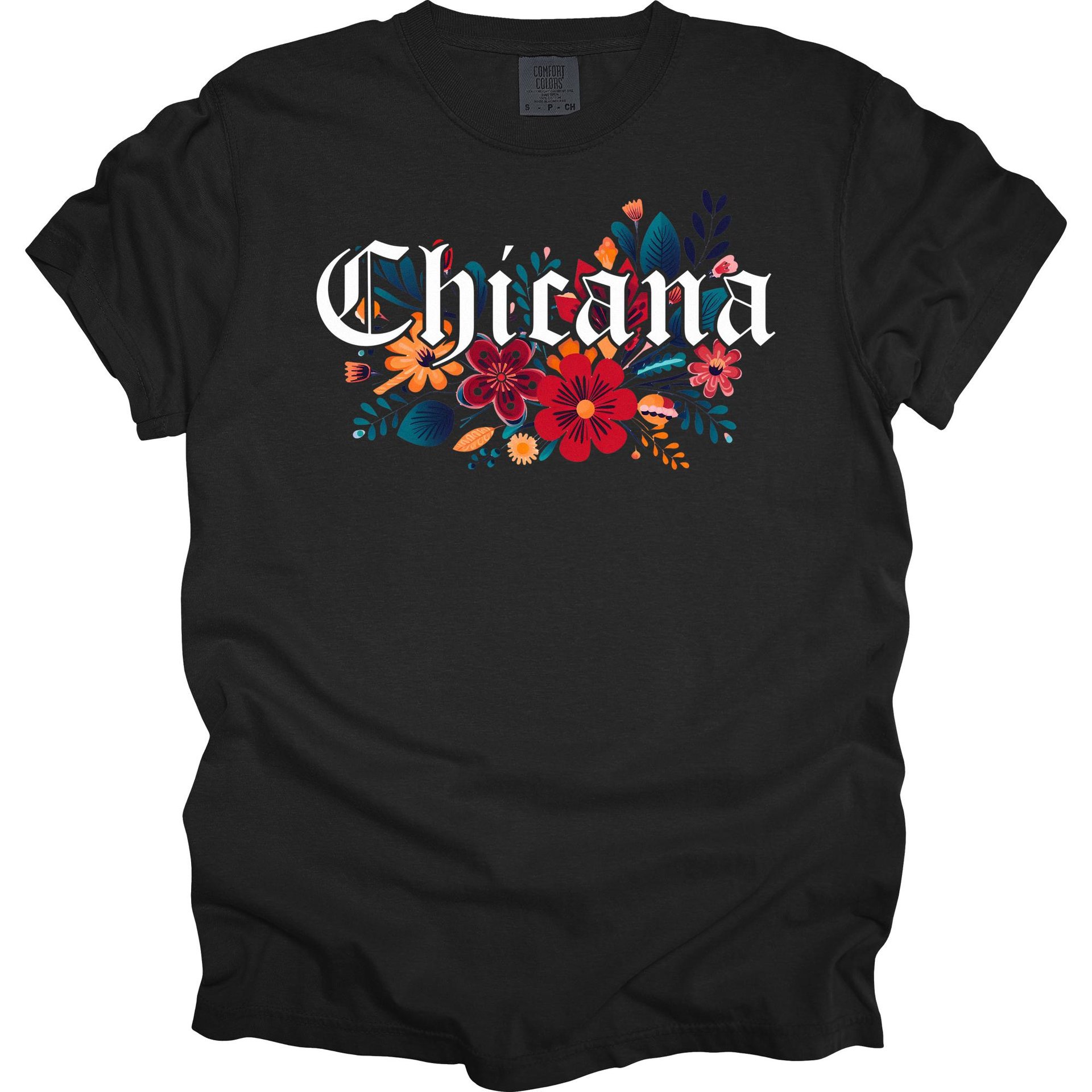 Chicana Floral Graphic Shirt | Cultural Design Tee