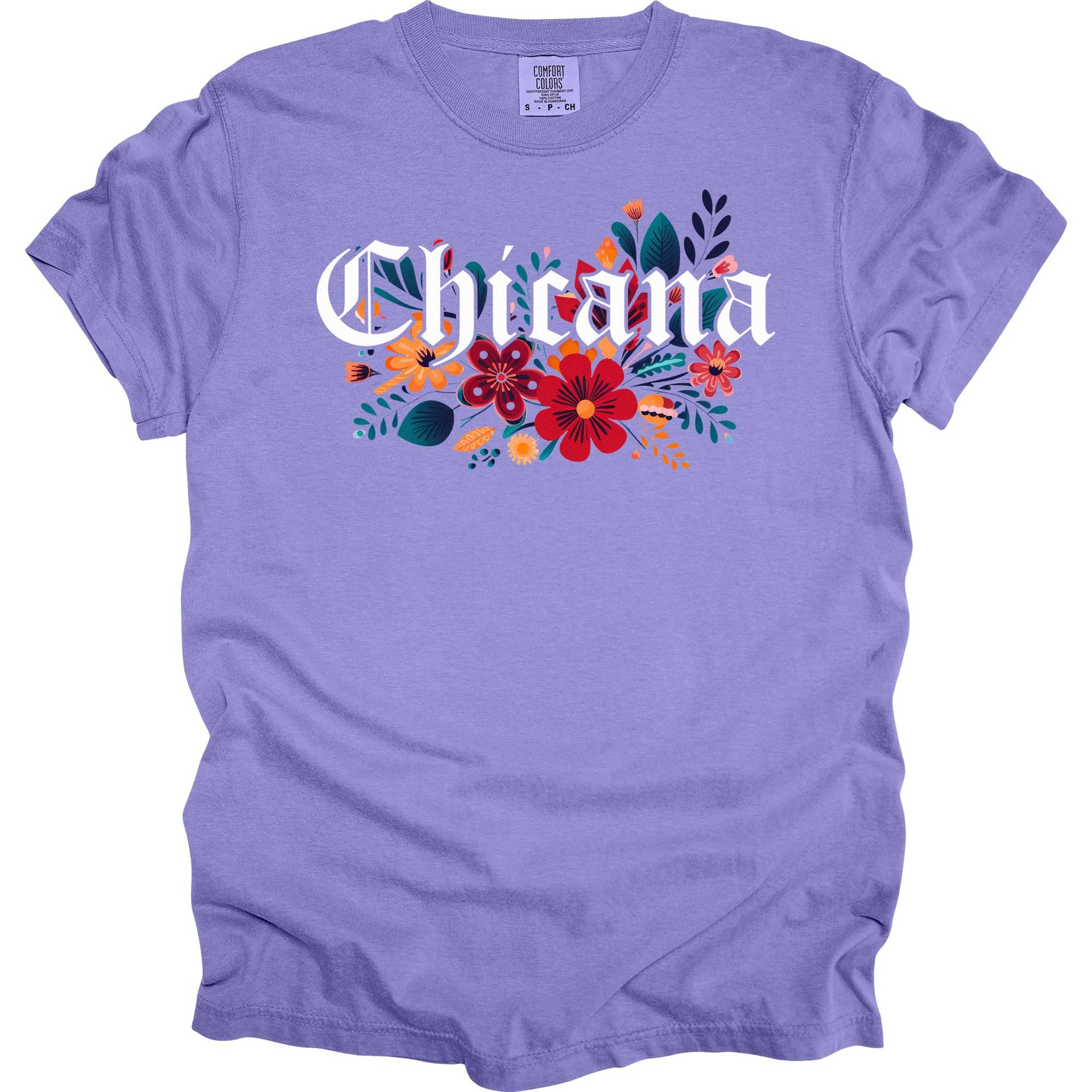 Chicana Floral Graphic Shirt | Cultural Design Tee