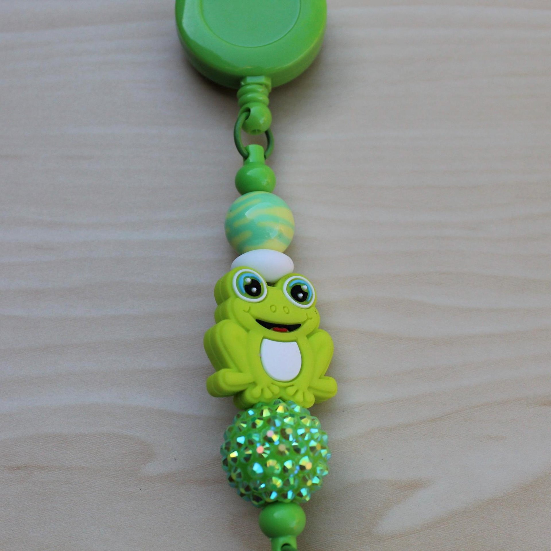 Beaded Badge Reel | Animal ID Holder | Retractable Clip | Nurse Teacher Work Accessory