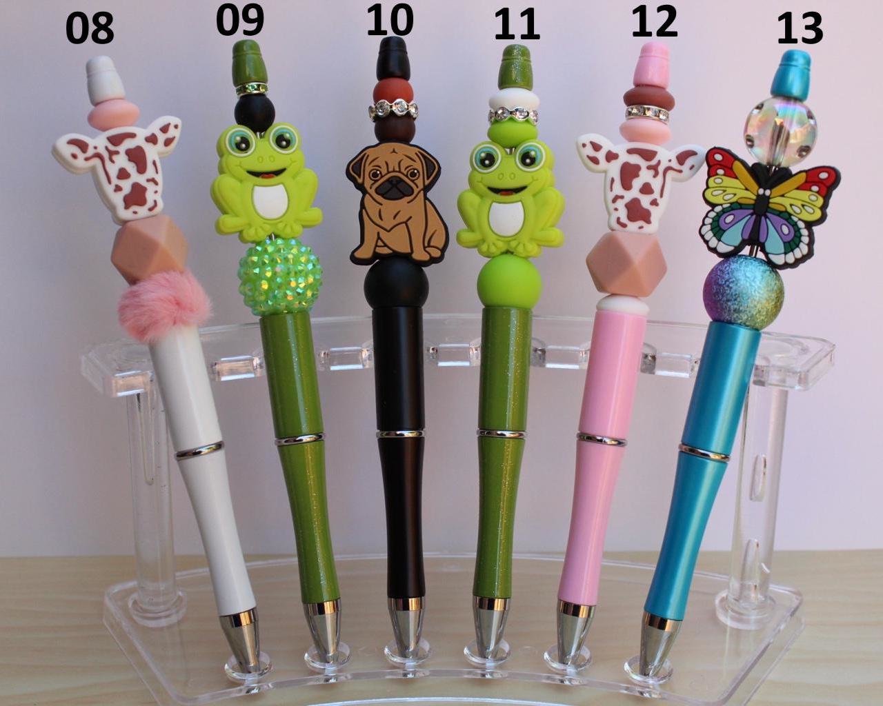 Animal Beaded Pens | Handmade Silicone Focal Pens | Choose Your Design