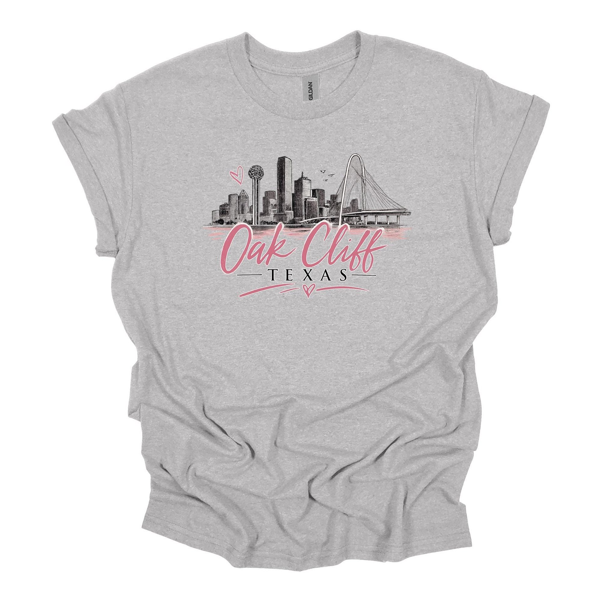Oak Cliff Texas Graphic Tee, Dallas Skyline Shirt