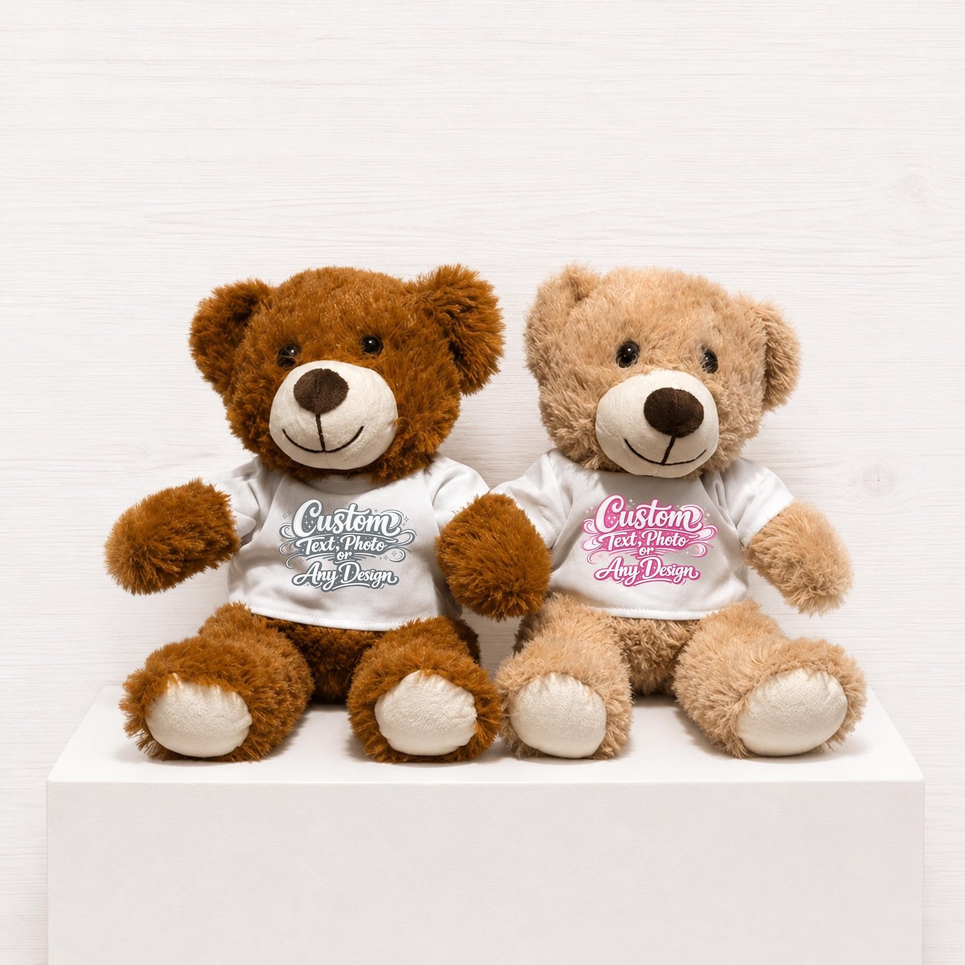 Custom Teddy Bear with Personalized Shirt | Text or Photo Memory Keepsake Gift