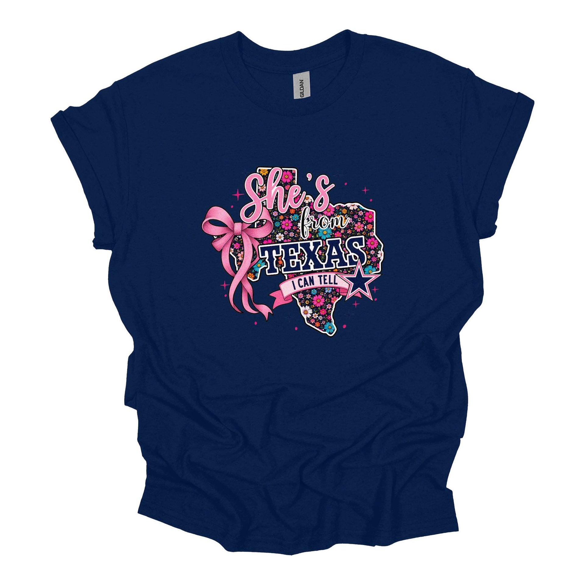 She’s From Texas Graphic Tee, Floral Cowgirl Shirt