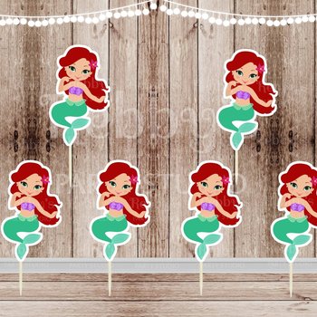 Mermaid Party - Set of 12 Mermaid Inspired Cupcake Toppers