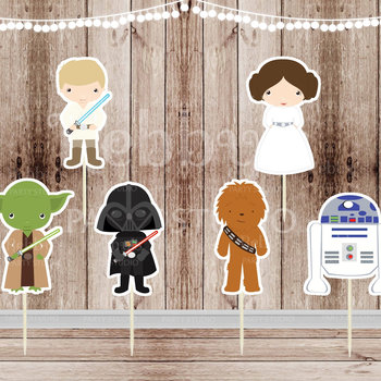 Space Wars Cupcake Toppers: Handmade Party Decorations (Set of 12)