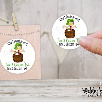 Personalized Round Stickers: Chavo Birthday - Party Favor Labels