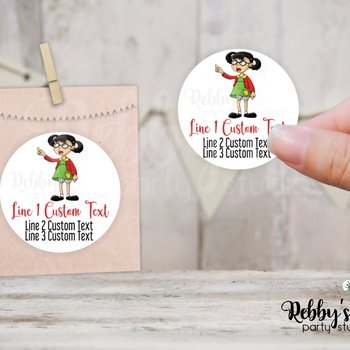 Chilindrina Birthday Personalized Round Sticker