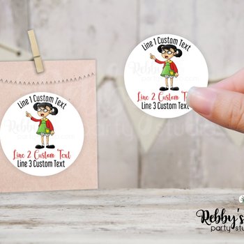 Chilindrina Birthday Personalized Round Sticker