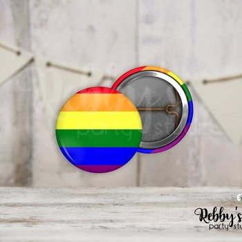 LGBT Pride Rainbow Flag Pinback Button: Handmade Pride Accessory