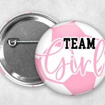 Soccer Gender Reveal Pins: Team Boy, Team Girl Party Favors
