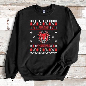 Spider Web Ugly Christmas Sweater, Unisex Holiday Party Sweatshirt