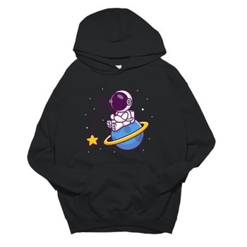 Astronaut Fishing in Space Hoodie