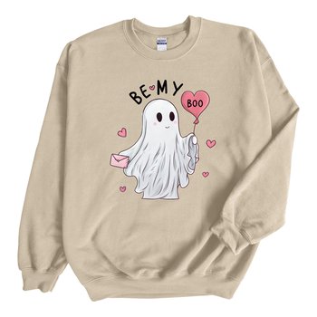 Be My Boo Ghost Crewneck Sweatshirt | Valentine Design | Unisex Gildan