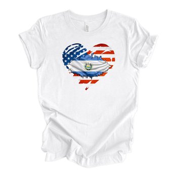 Salvadoran American Heart Graphic T-Shirt