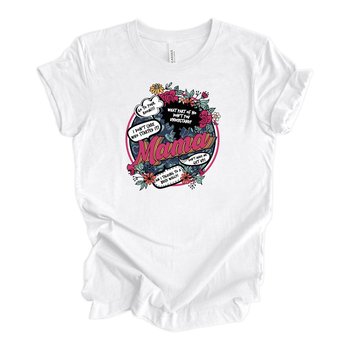 Mama Graphic T-Shirt – Funny Mom Sayings Floral Design