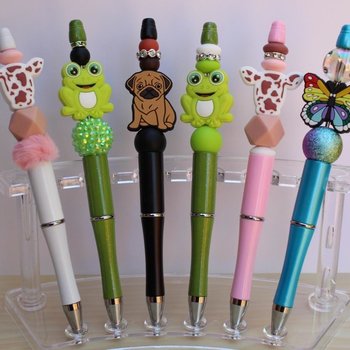Animal Beaded Pens | Handmade Silicone Focal Pens | Choose Your Design
