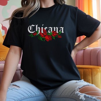 Chicana Red Roses Graphic T-Shirt